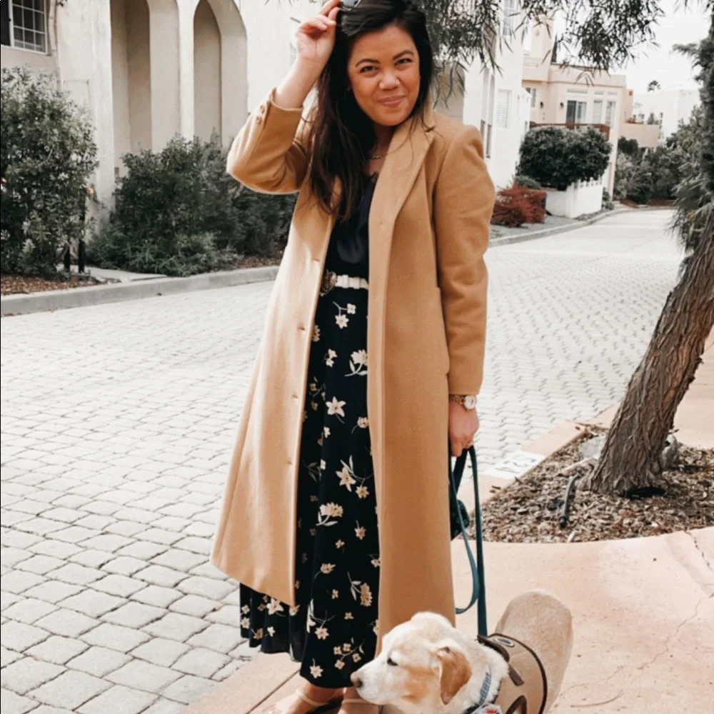 π SOLD π L.L. Bean - Vintage Tan Coat - Picture 1 of 9